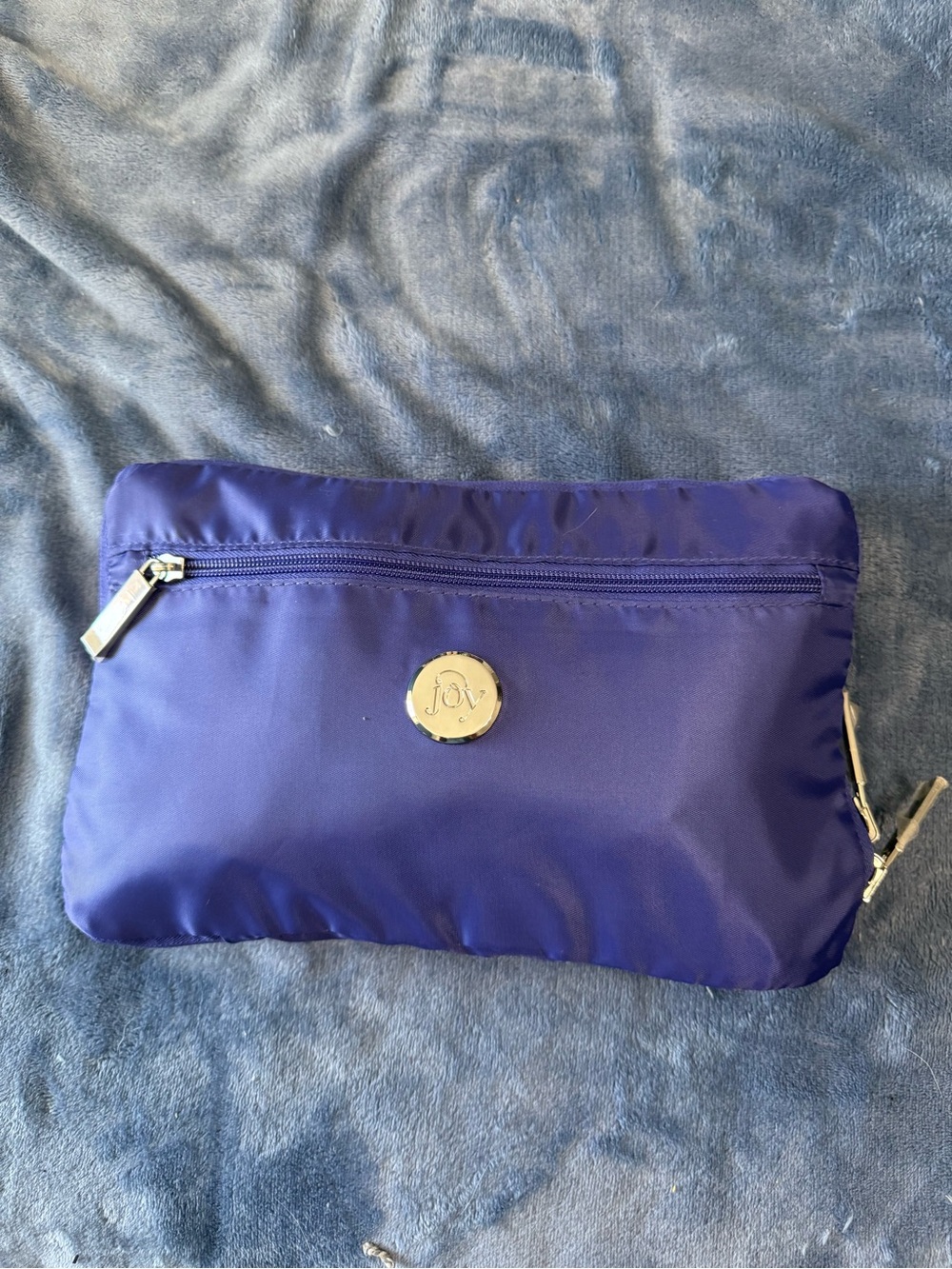 Blue Nylon Travel Pouch